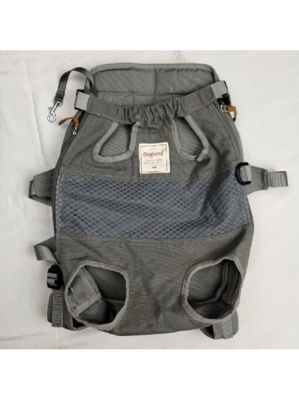 Doglemi Cat & Dog Front Carrier Gray Medium Backpack W/ Adjustable Straps